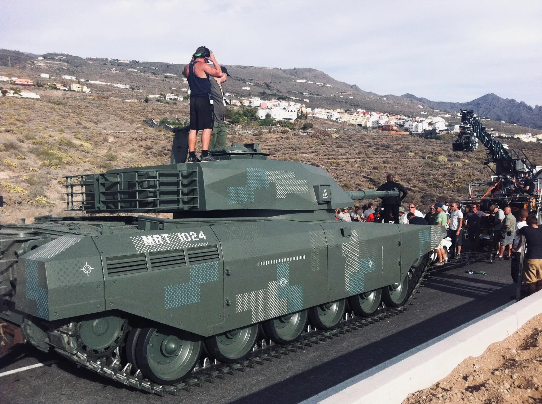 Fast and Furious 6 tank vehicle on location